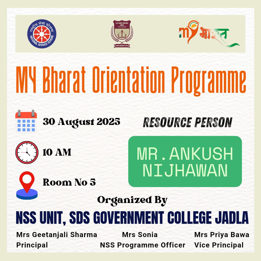My Bharat Orientation Program by NSS