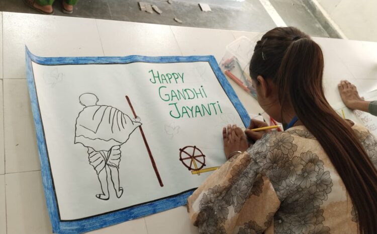  Poster making on Gandhi Jayanti